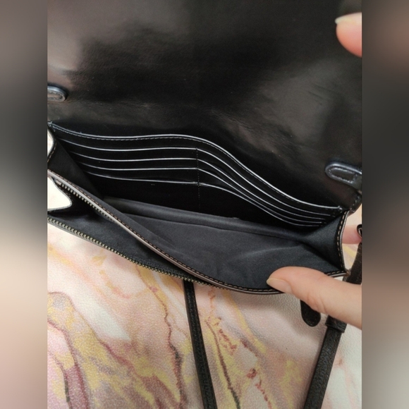 Coach 56117 Foldover Crossbody In Embellished Canyon Quilt Leather Tea Rose - Picture 8 of 13